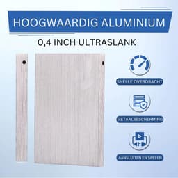 Harde Schijf Extern - Draagbare - 1TB Opslag - Zilver — thumbnail 2