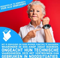 Wiesba WB73S - GPS Horloge Senior - Smartwatch voor Ouderen - Persoonlijke alarmen - alarm horloge ouderen - GPS Horloge Alzheimer - Valdetectie - Groen — thumbnail 2