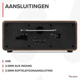 DAB radio met Bluetooth - Audizio Genua - DAB+ radio, FM radio - Auto scan - Wit — thumbnail 5