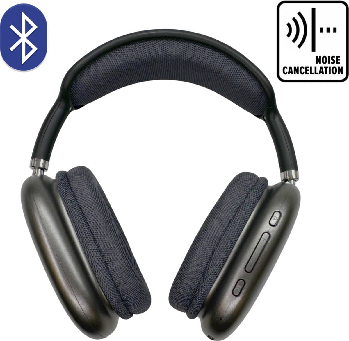 Sanovo - Koptelefoon - Bluetooth - Draadloos - Zwart - Passive Noise cancelling - Stevige Opbergdoos - Kinderen - Headset - Ruisonderdrukking — afbeelding 1