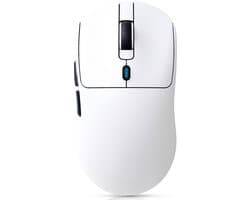 Fuegobird T68 Gaming Muis – 54g Ultra Lichtgewicht – Tri-Mode Draadloos – 12000 DPI – USB-C Oplaadbaar – Ergonomisch – Wit