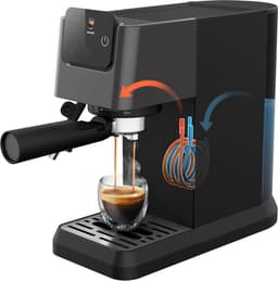 White-Label® Espressomachine - Koffiezetapparaat - Koffiemachines - Zwart — thumbnail 4