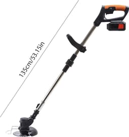 J&R Electrische grasmaaier - Bosmaaier - Grasmaaier - Draagbare Elektrisch Grasmaaiers - met 1 Accu - Zwart — thumbnail 3