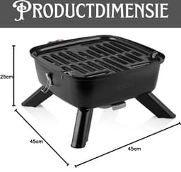 Electrische Bbq met Deksel - Electrische BBQ 2 in 1 - Electrische BBQ Tafelmodel - Elektrische en met Kool — thumbnail 5