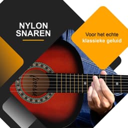 Finesse Akoestische Gitaar - met Videocursus - Nylon Snaren - Klassieke Gitaar - Gitaar Kind & Volwassenen — thumbnail 2
