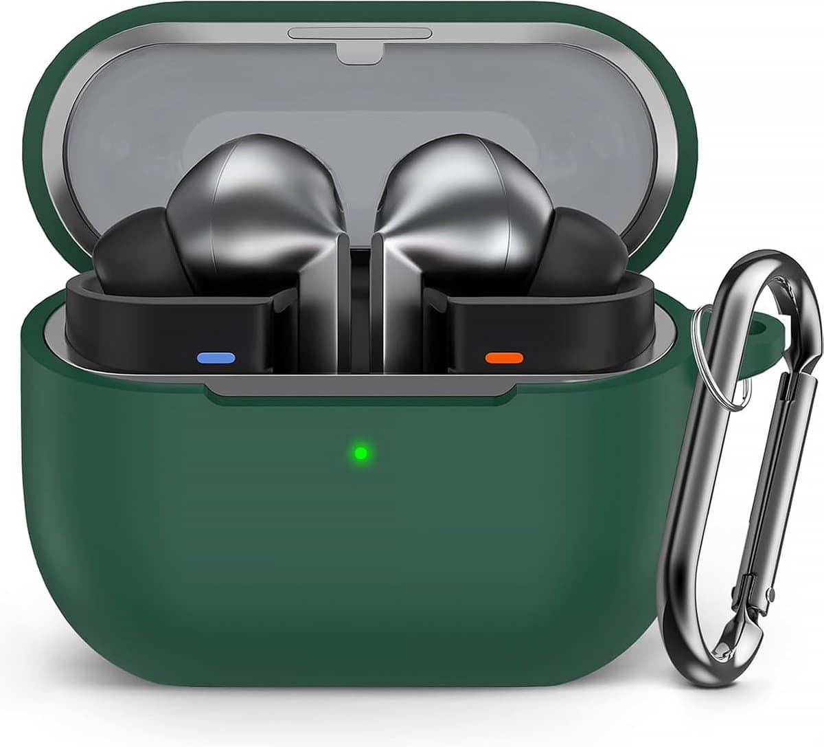 YONO Soft Case geschikt voor Samsung Galaxy Buds 3 / 3 Pro / 3 FE - Siliconen Hoesje - Donkergroen — afbeelding 1
