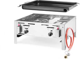 HENDI Krachtige gasbarbecue – roestvast staal – 11,6kW – 650x540x300 mm — thumbnail 1