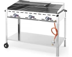 HENDI Green Fire barbecue – 3 branders – 17,4 kW – verbeterde luchtaanvoer – 1078x612x825 mm