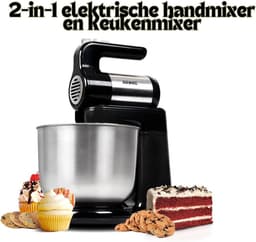 Deegmachine - Kneedmachine met 5 Standen - Deegmixer 2 in 1 - 300W — thumbnail 5