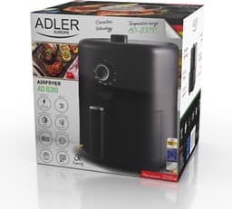 Adler Airfryer | Model AD 6310 | Zwart | 3 liter | 2200 W | Convectie-technologie | 80 - 200 °C — thumbnail 4