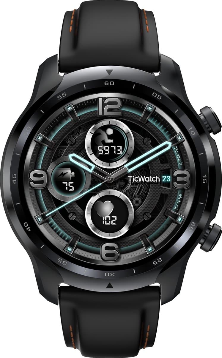 Mobvoi Ticwatch Pro 3 GPS smartwatch Black Shadow AMOLED dubbel layer technologie 48mm wear OS 1.4in  Zwart — afbeelding 1