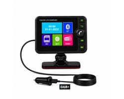 DAB+Radio - Adapter Auto met Bluetooth 5.0 – Digitale Radio Ontvanger met 2.8 Inch Kleurenscherm – FM Transmitter – Handsfree Bellen – AUX – Inclusief Antenne