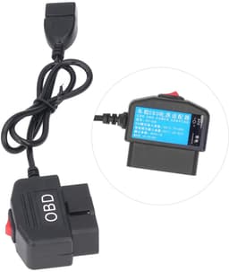 Allecto - OBD Power Cable - Dashcam Hardwire Kit - 48cm met Schakelaar - OBD Kabel - Voeding voor Dashcam - Geschikt voor auto - Zwart — thumbnail 2