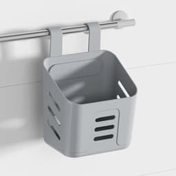 Multifunctionele opbergmand voor bij het zwembad, plastic handdoekrek voor bij het zwembad, staand opbergaccessoire voor bij het zwembad voor het opbergen van speelgoed en drankjes (khaki, 15 × 11,5 × 20 cm). — thumbnail 2