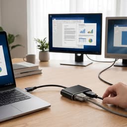 USB naar VGA Adapter - Video Uitbreider - Scherm Vergroten - Dubbel Scherm Ondersteuning - Full HD 1080p - Zwart — thumbnail 2