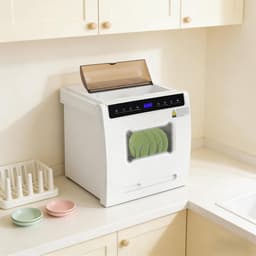 Tafelvaatwasser - Mini vaatwasser - Hygiënisch afwassen - Touchscreen bediening - 41 cm - Wit — thumbnail 5