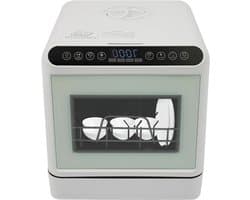 Mini vaatwasser - Compact apparaat - Snel afwassen - Installatievrij ontwerp - 6 liter - Wit
