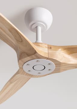 CREATE - Stille plafondventilator 100% hout 40W (Ø132cm) - Geen licht - Afstandsbediening - 6 snelheden - Programmeerbaar - WIND CENTURY — thumbnail 2