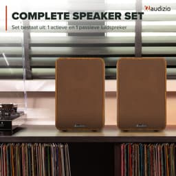 HiFi speakerset - Audizio KS10 - Actieve speaker set - HDMI ARC - Bluetooth - 120W - Houtlook — thumbnail 2