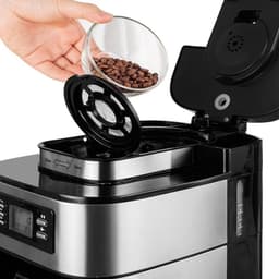 Rolu 2-in-1 Koffiemachine Met Bonen – Koffiemachine – Verse Filterkoffie – 10 Koppen Koffie – LED Display - Extractietemperatuur Van 92°C – Geen Papieren Filters — thumbnail 4