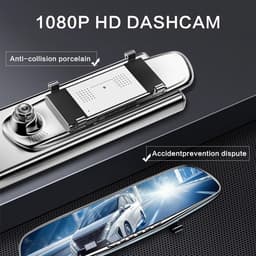 Car Camera 4.3In Dash Cam Car DVR 24H HD 1080P Dash Camera Dual Lens Video Recorder 1080P Dashcam Mirror Driving Recorder Dashcam(Size:32g) — thumbnail 4