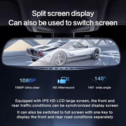 Car Camera 4.3In Dash Cam Car DVR 24H HD 1080P Dash Camera Dual Lens Video Recorder 1080P Dashcam Mirror Driving Recorder Dashcam(Size:32g) — thumbnail 5