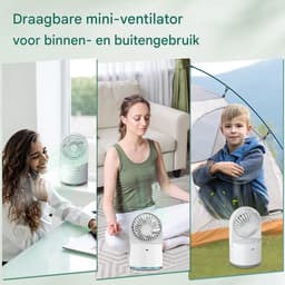 longziming -Draagbare Tafelventilator - Draagbare Luchtbevochtiger - USB Ventilator Met Nevel - Koelnevel Functie - 7-Kleuren Nachtlamp - ABS En Zacht PP - Ideaal Voor Slaapkamer En Kantoor - 1 Stuk — thumbnail 2