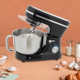 Keukenmachine 1000W - Mixer Standmixer - Bakken en Koken - Krachtige Kopermotor - 4.5 Liter - Zwart — thumbnail 2