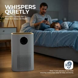 NordHaus Luchtreiniger - HEPA Air Purifier - H13 True HEPA Filter - Fluisterstil 25 dB - Voor Ruimtes tot 60 m² - Wit — thumbnail 3