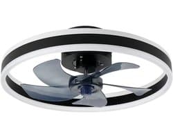 UFTA Plafondventilator - Slimme LED Ventilatorlamp - Plafondlamp 6 Snelheden - 3 Kleurtemperaturen met App Bediening - Zwart & Wit