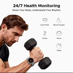 1.83inch HD TFT - Bellen AI Voice - Message - Hartslag & Slaap Monitor - Bloeddruk & O2 - 100+ Sport Modi - LED Zaklamp - 730mAh - Magnetic Laden - — thumbnail 2