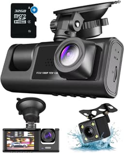 MIRA® Dashcam voor Auto voor en Achter - Achter Draadloos - HD Night Vision - Zwart- 5cm x 15cm x 11cm ; 320g — thumbnail 1
