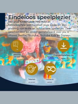 Aurixi® Kindertablet Deplay - Kinder Tablet Deplay - Kindertablet Deplay Pro - Blauw - 23cm x 13cm x 1cm — thumbnail 5