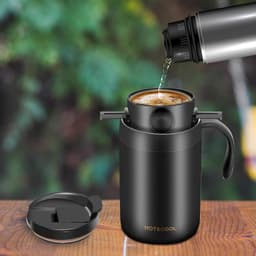Daity Draagbare pour-over koffiekop — Pour-over koffieset — Draagbare koffiekit — Ideaal voor op reis — kamperen — op kantoor en backpacken — thumbnail 4