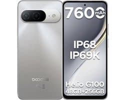 DOOGEE B10 4G - Smartphone - Robuuste Smartphone - 48GB RAM + 256GB ROM/2TB TF - Android 16 - 7600mAh/33W - 6,63 inch FHD+ 120Hz Scherm - IP68/IP69K Waterdicht - Helio G100 - NFC - Vingerafdruk & Face ID - Natuurlijke