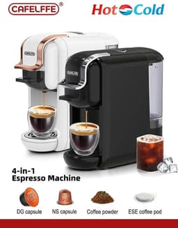 DailyDamaar koffiezetapparaat - Koffiemachine - Espressomachine - Koffie capsules - 4 in 1 - Cappuccino - 11x24,5x24,5 cm - Zwart — thumbnail 4