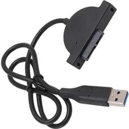 USB naar Kabel - Externe Schijf Adapter - Data Back-up - Hoge Snelheid - 50 cm Kabel - Zwart — thumbnail 4
