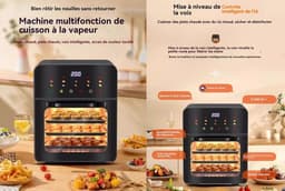Airfryer met Hete Lucht - Mini Oven - Gezond Koken - Intelligente Spraakbesturing - 25 Liter Capaciteit - Zwart — thumbnail 5