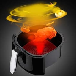 Luchtfriteuse - Elektrische friteuse - Gezond koken - Snelle luchtcirculatie - 5 Liter - Zwart — thumbnail 5
