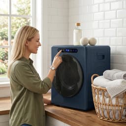 HOMCOM Wasdroger-Roestvrij staal, Staal-49L x 43B x 61H cm-Blauw — thumbnail 3