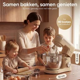 Gatson 1500W Keukenmachine - 10 Snelheden - 5L Mengkom - Dubbele Handvat - Keukenrobot - Keukenmixer - Foodprocessor - 1500W — thumbnail 4