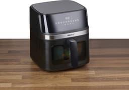 alpina Airfryer XL 8 Liter - Air Fryer voor 4 tot 6 Personen - Heteluchtfriteuse met Digitaal Display en Timer - Instelbare tTemperatuur 80-200°C - Heteluchtoven met 10 Programma's - Zwart — thumbnail 5