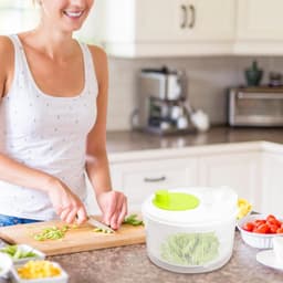 Salade Spinner - Keuken Wasmachine - Groente Drogen - Dubbellaags Ontwerp - 3 Liter - Groen — thumbnail 2