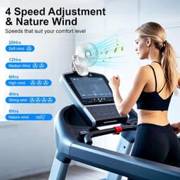 4000mAh Draagbare Clipventilator met LED - Batterij USB Tafelventilator - 4 Snelheden Stil Oplaadbaar - 360° Draaibaar voor Thuis, Kantoor, Kinderwagen, Kamperen - Wit - 1 Stuk — thumbnail 4