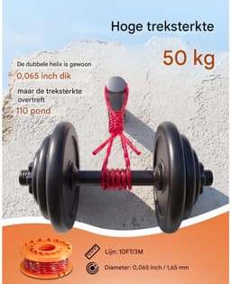 GELLDG 20 Stuks Rasentrimmerspulen - Vervangspolen voor Grasmaaier - Gemakkelijk Te Installeren met Efficiëntere Snijprestaties - Geschikt voor Worx Accu Rasentrimmer - Duurzaam Plastic Materiaal - 57x32mm — thumbnail 2
