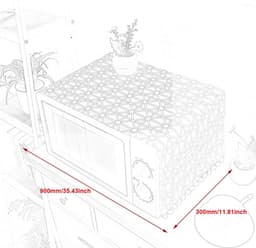 Magnetron Afdekhoes - Magnetronhoes Stofvrij - Keuken Bescherming - Met Opbergvakken - 90x30 cm - Geel — thumbnail 5