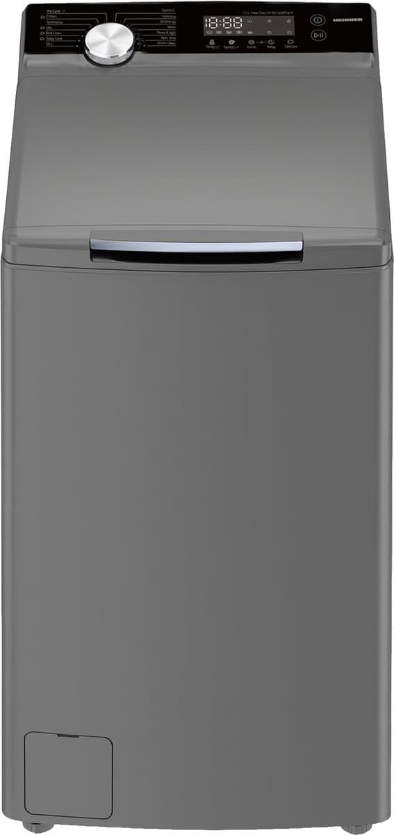 Heinner HWM-TL8013IVKSA++ Bovenlader Wasmachine 8 kg – 1300 tpm – Inverter Motor – Energieklasse A – 15 Programma’s met Trommelreiniging – Kinderslot – Zilver – 5 Jaar Garantie — afbeelding 1