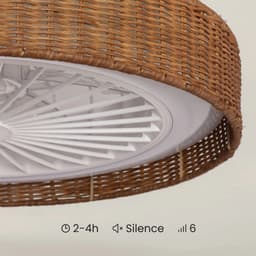 Fantiluxe - Andreas - Plafondventilator met verlichting - Bruin - Ø50cm - Afstandsbediening - Met lamp - Plafond ventilator - Slaapkamer — thumbnail 4