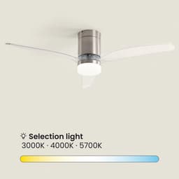 Fantiluxe - Filip - Plafondventilator met verlichting - Zilver - Ø132cm - Afstandsbediening - Met lamp - Plafond ventilator - Slaapkamer — thumbnail 4