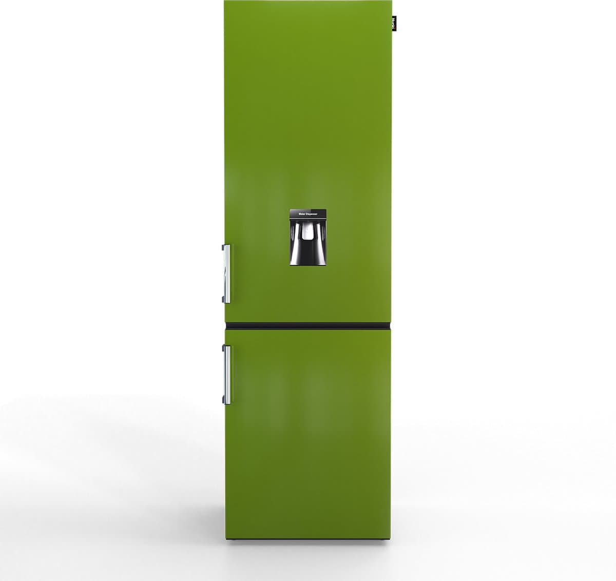 NUNKI LARGEH2O-FGRA / Combi Bottom Koelkast, E klasse, 268l, Waterdispenser, Grass Green, Gloss (FRONT only) — afbeelding 1